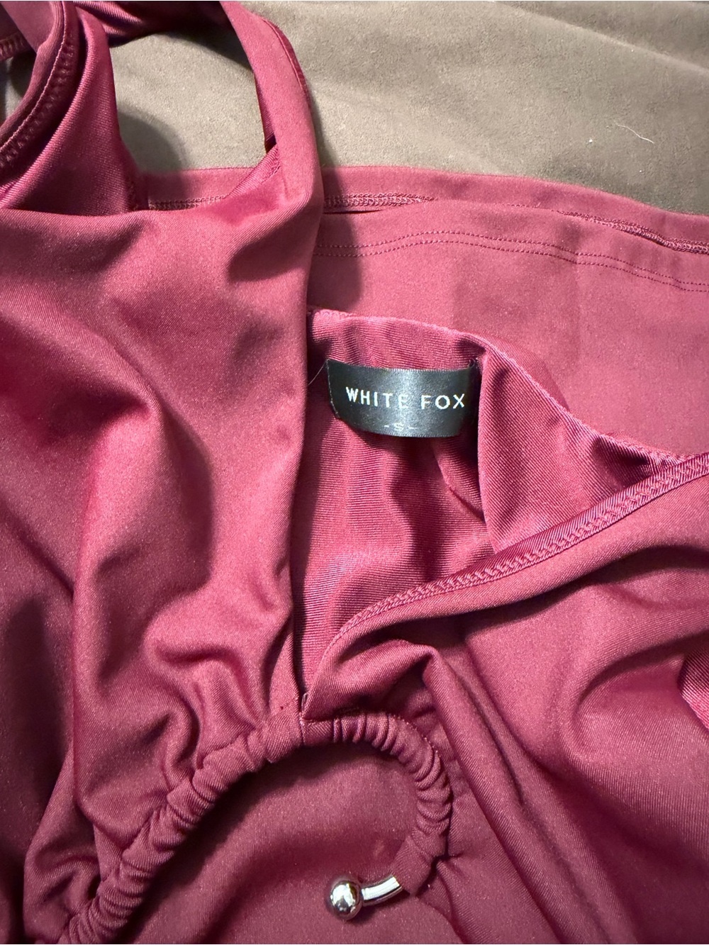 White Fox Burgundy Dress